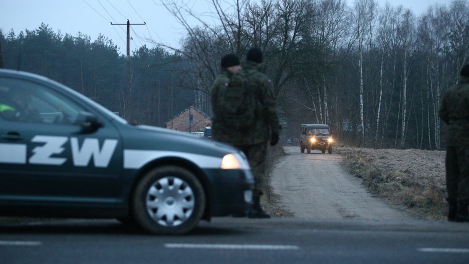 Okolice Kałuszyna, gdzie rozbił się samolot MiG-29.