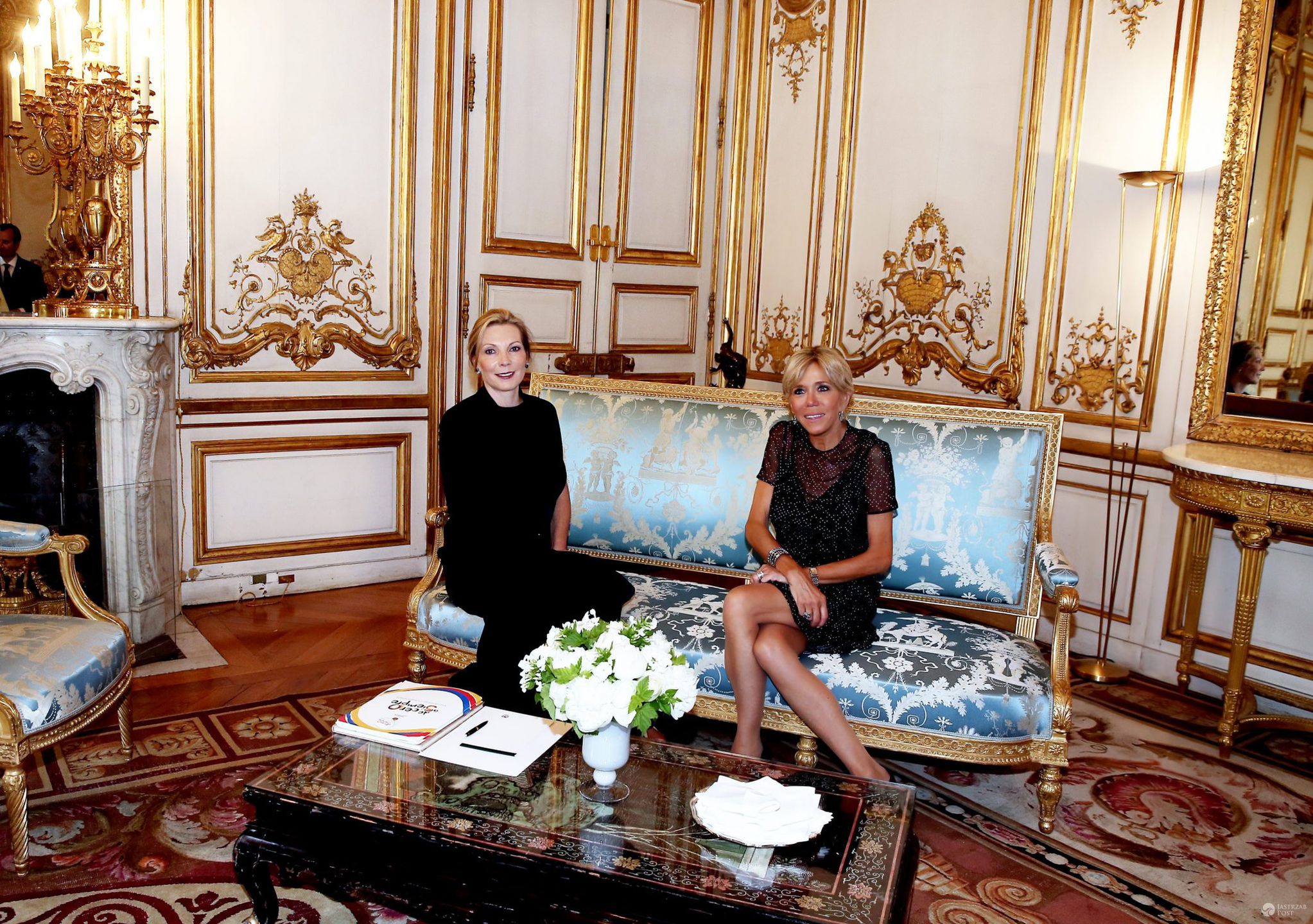 Brigitte Macron i Clemencia Rodriguez