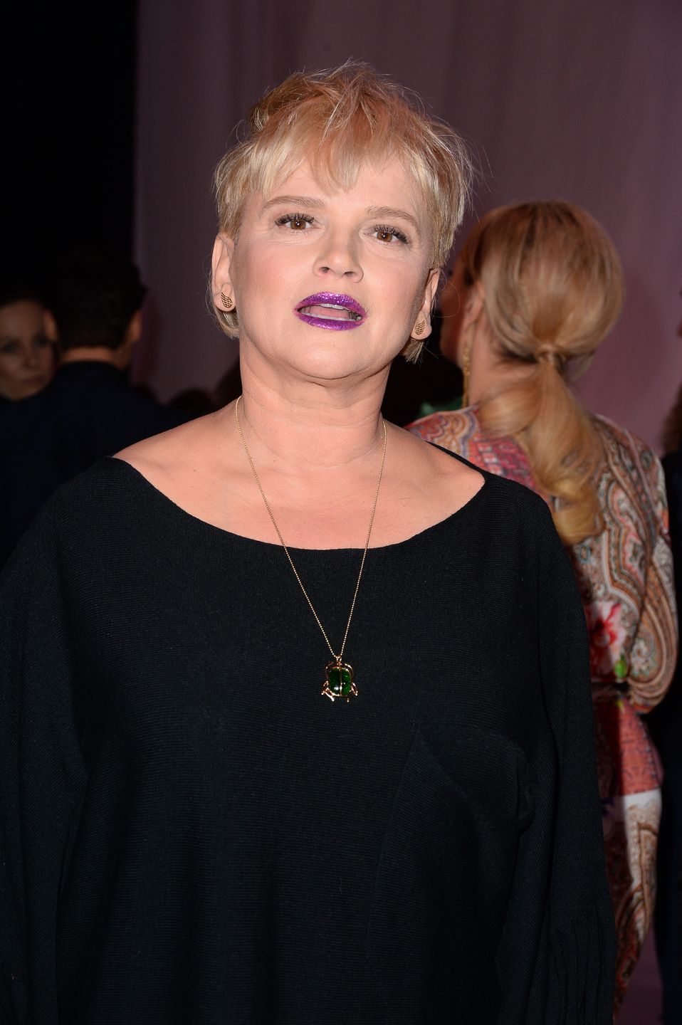 Zmęczona Katarzyna Figura na pokazie Mariusza Przybylskiego
