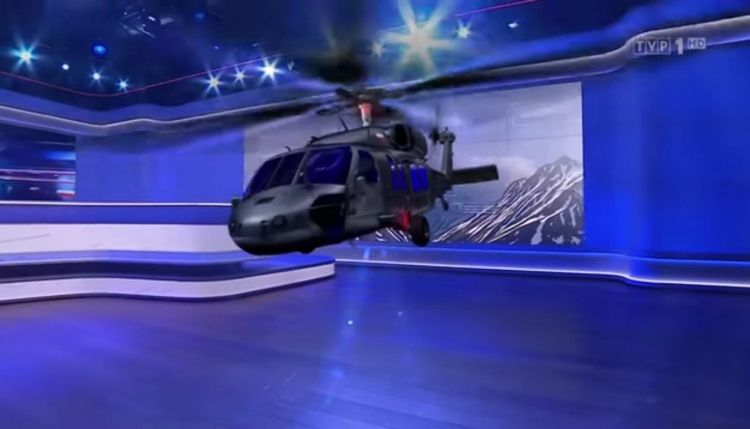 W nowym wydaniu "Wiadomości" do studia wleciał wirtualny helikopter wyprodukowany przez Platige Image