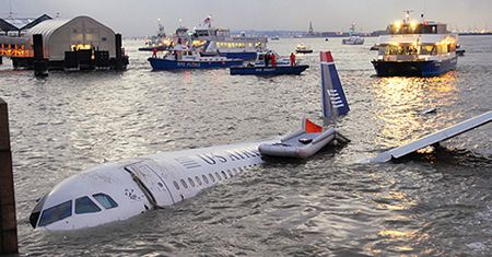 Airbus wodował w Nowym Jorku