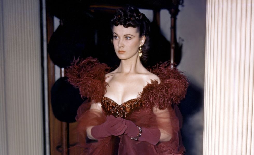 Vivien Leigh jako Scarlett O'Hara w filmie "Przeminęło z wiatrem" 