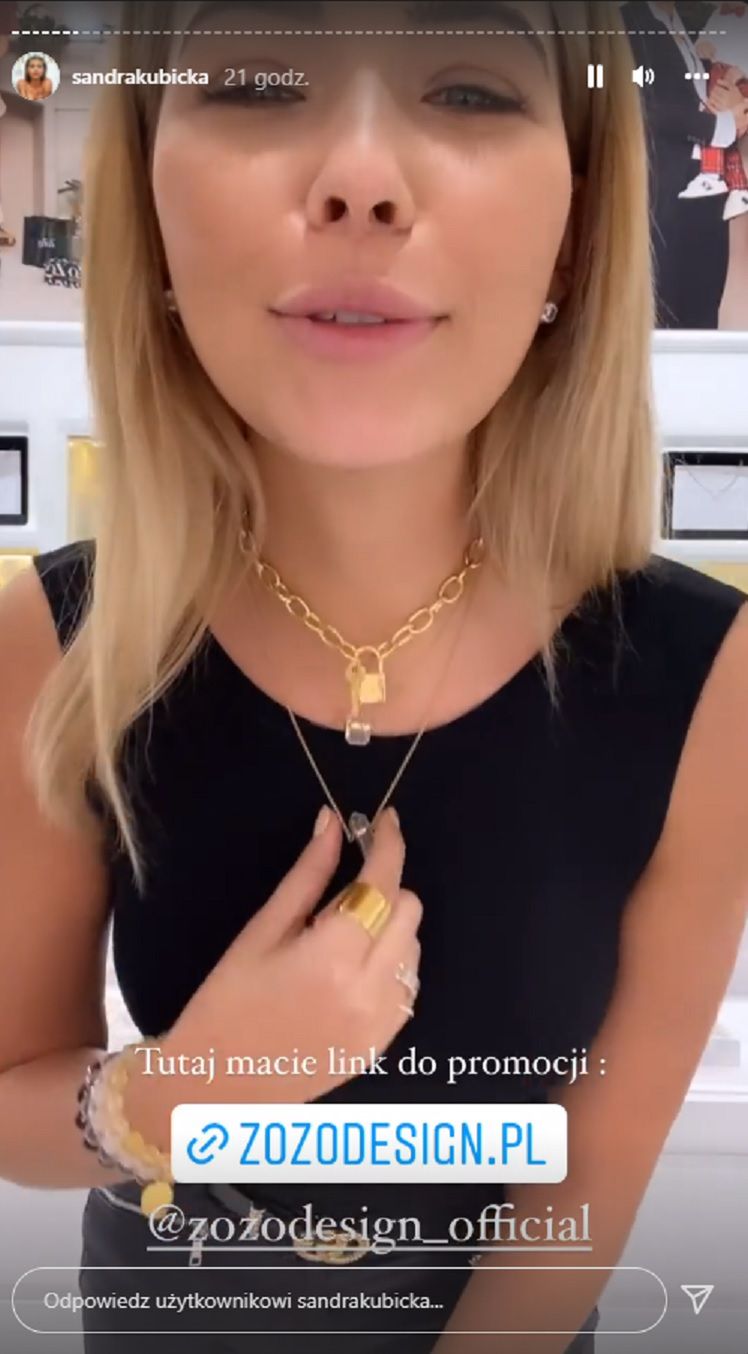 Sandra Kubicka w naszyjnikach od Zozo Design