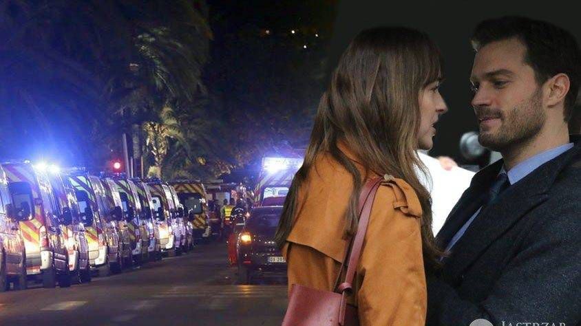 W Nicei kręcono "Ciemniejszą stronę Greya" W dniu zamachu trwały zdjęcia do filmu