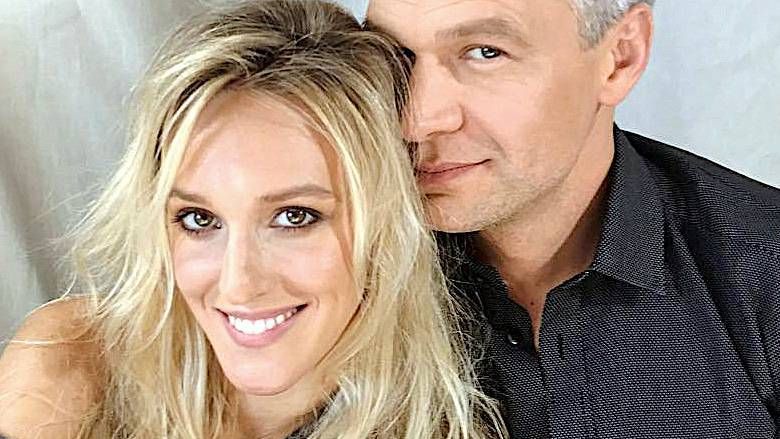 Michał Żebrowski z żoną