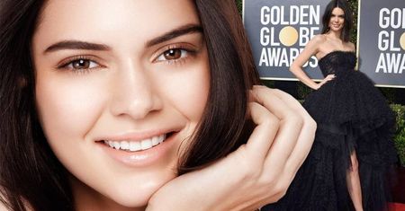 Złote Globy 2018: Suknia Kendall Jenner była zjawiskowa, ale i tak wszyscy mówią o jej problemach z cerą! (Photoshop vs rzeczywistość)