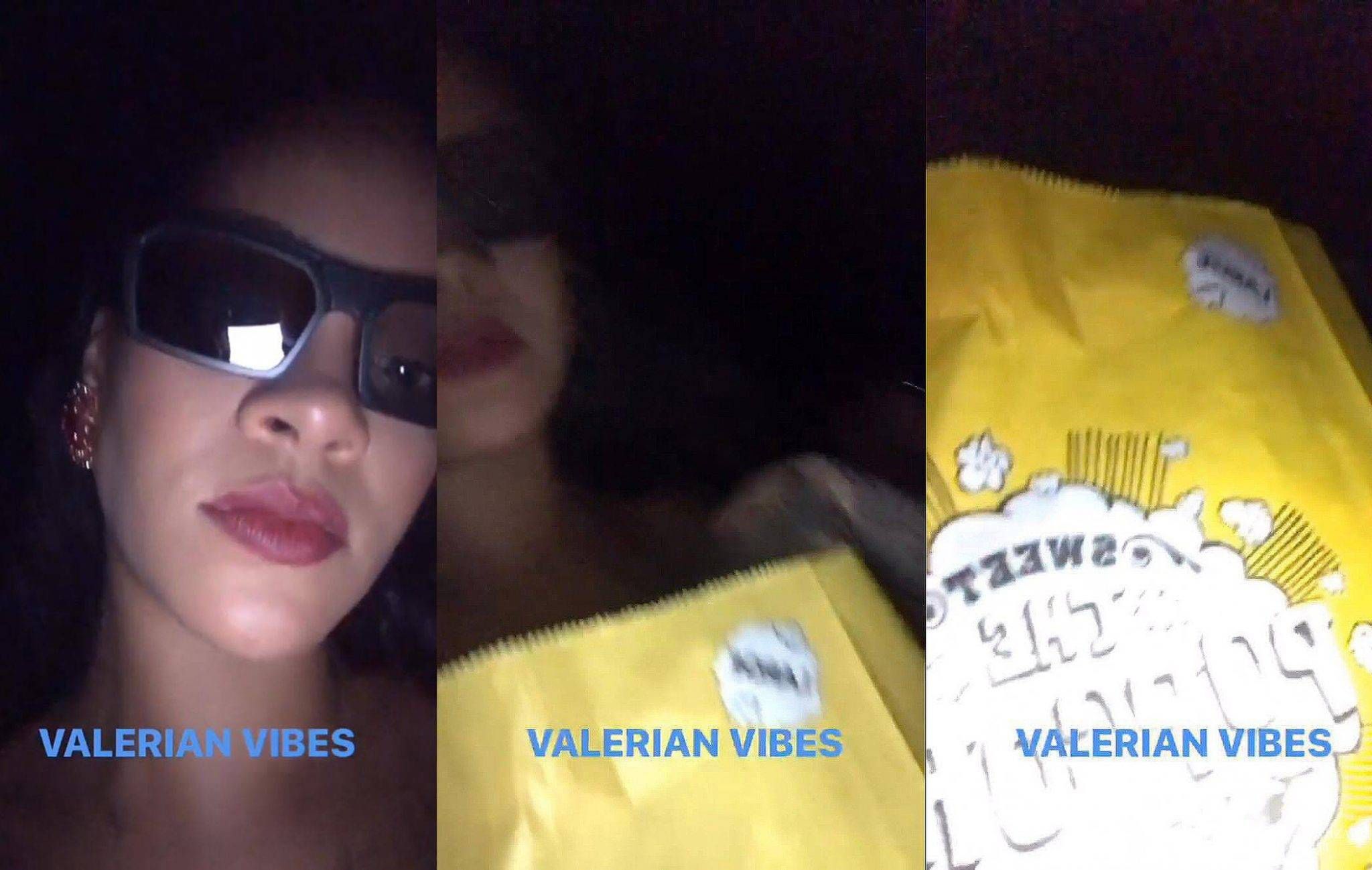 Rihanna zajada się popcornem w kinie
