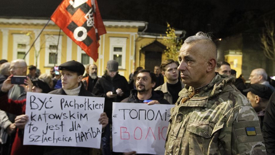 Ihor Mazur został zwolniony z aresztu. Na zdjęciu: protest przed ambasadą RP w Kijowie po zatrzymaniu Ukraińca (zdj. arch.)
