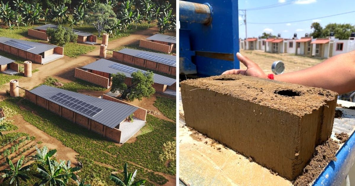 In Uganda They Build Houses Using Eco-Friendly Bricks Created From Local Soil