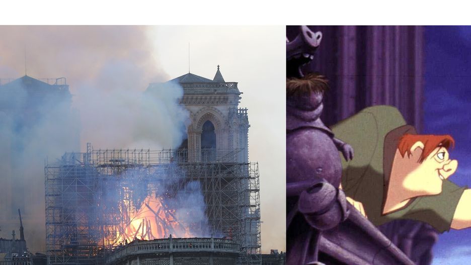 Katedra Notre Dame w ogniu. Mieszkał tam dzwonnik z powieści Victora Hugo i bajki Disneya