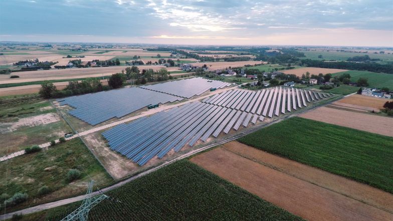 Panele rosną na terenach pogórniczych. Na zdjęciu największa obecnie elektrownia solarna w Polsce w Czarnikowie