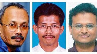 Porwani dziennikarze: Omar Salleh i Terence Fernandez (na zdjęciu) oraz Anuar Hashim (po lewej na zdjęciu powiększonym) (Fot. AFP)