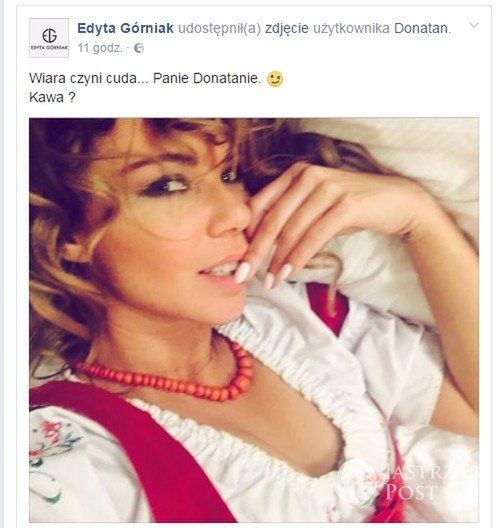 Edyta Górniak zaprosiła Donatana na kawę