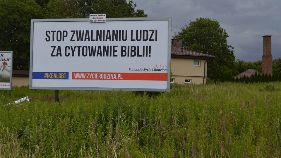 Billboard ustawiono przy drodze do lubelskiej IKEI. 