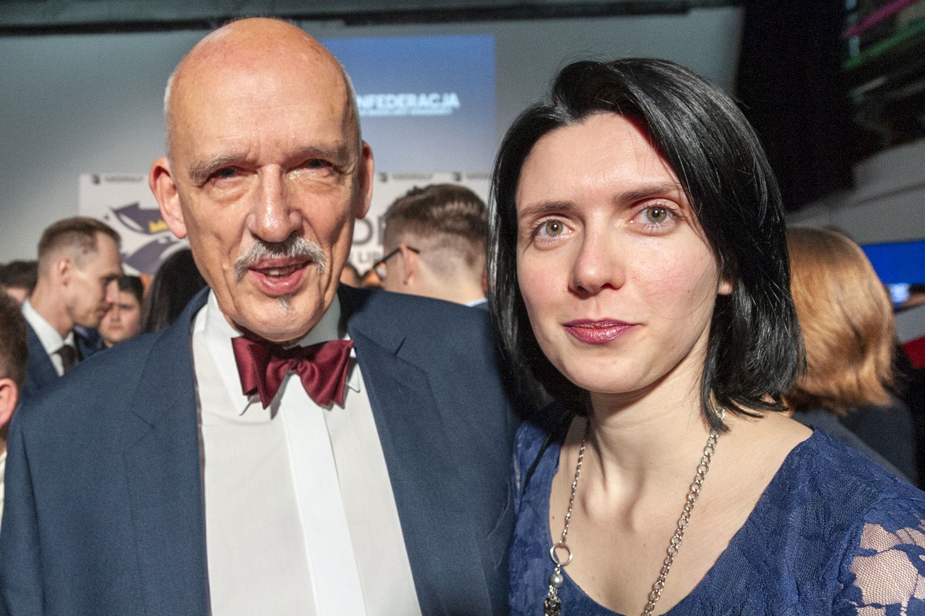 Dominika Korwin-Mikke z mężem