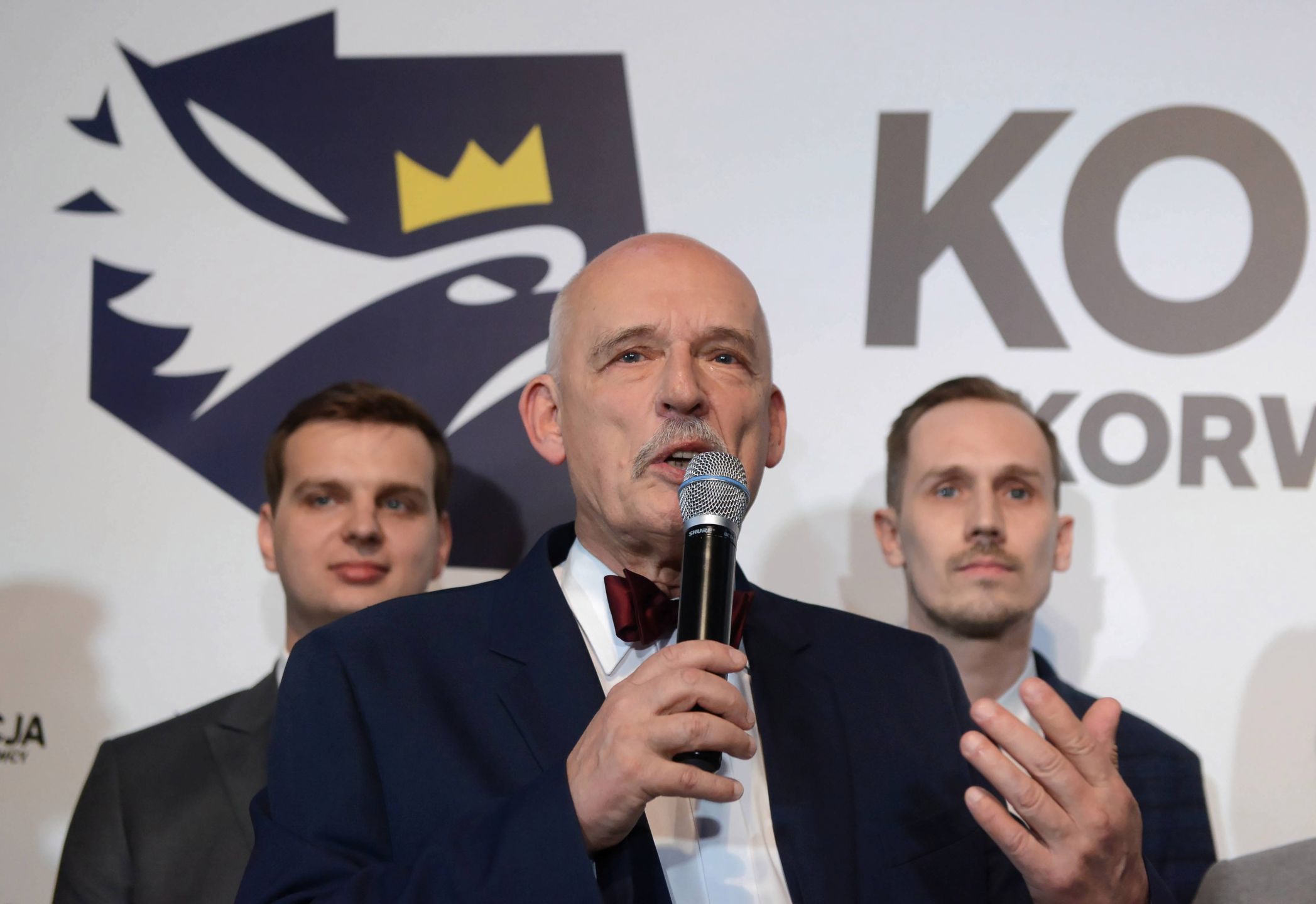 Janusz Korwin-Mikke, lider Konfederacji Korwin Braun Liroy Narodowcy 