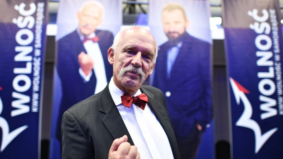 Janusz Korwin- Mikke dostał w wyborach tylko 1 proc. 