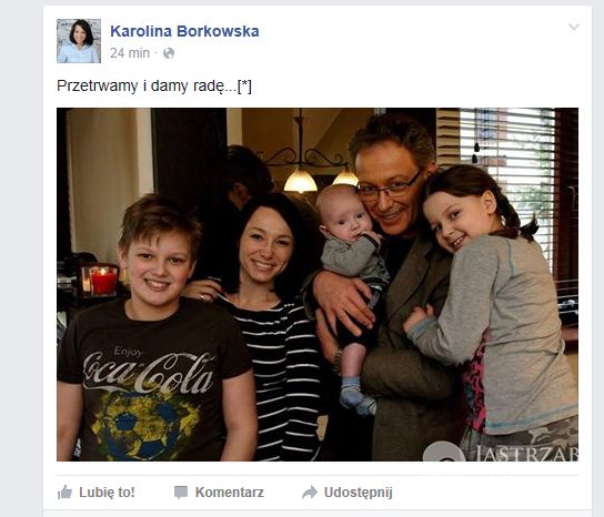 Karolina Borkowska, córka Jacka Borkowskiego wspiera go po śmierci jego drugiej żony fot. Facebook.com