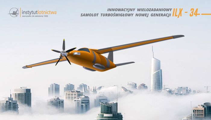Wizualizacja komputerowa samolotu ILX-34