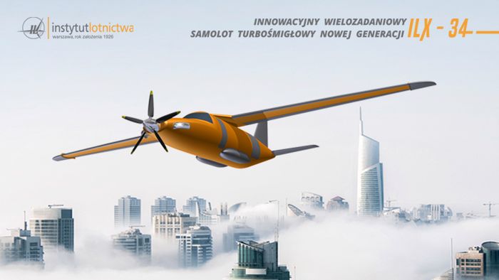 Wizualizacja komputerowa samolotu ILX-34