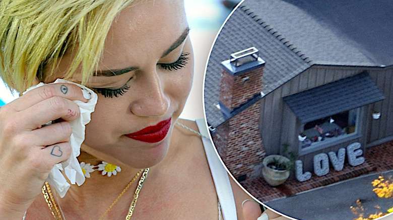 Miley Cyrus dom w Malibu po i przed pożarem