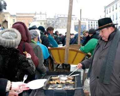 Wigilia i kolędowanie na Rynku