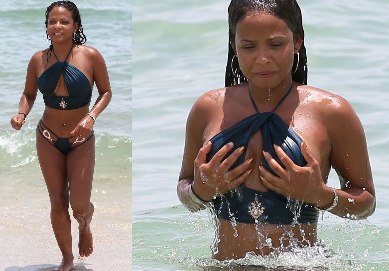 Christina Milian: jej bikini nie radziło sobie z żywiołem. Nie wszystko poszło tak jak planowała?
