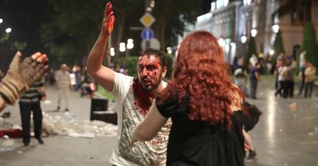 Rzecznik Kremla o zamieszkach w Gruzji: rusofobiczna prowokacja