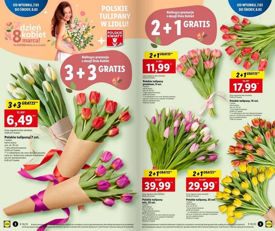 Tulipany w Lidlu - Pyszności; Foto screen z lidl.pl