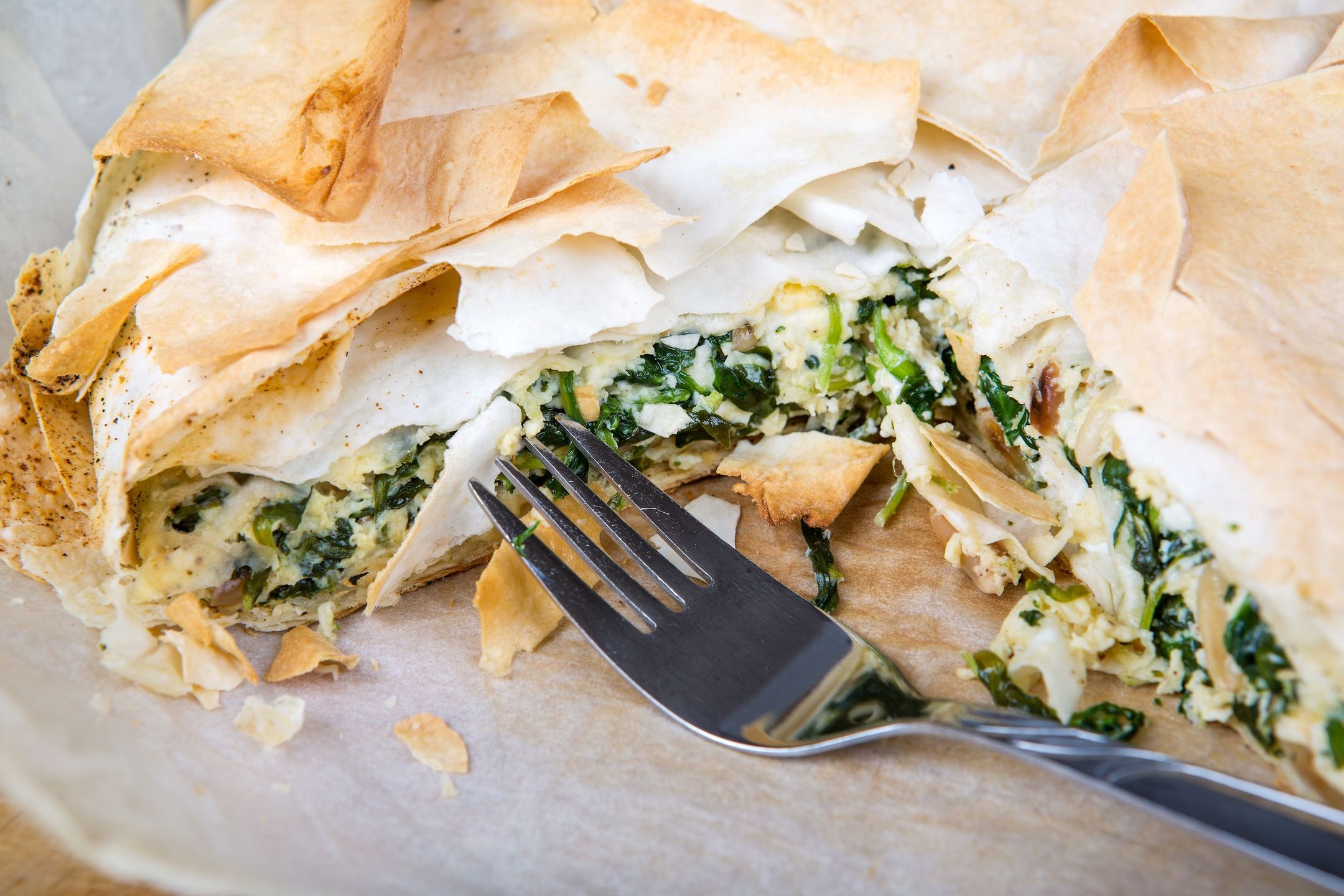 Zapiekane ciasto filo 