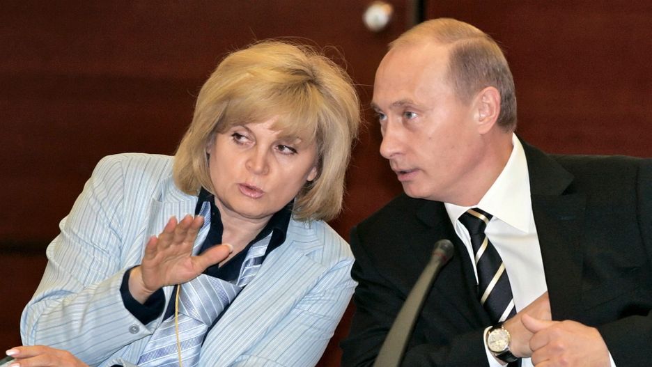 Ełła Pamfiłowa i Władimir Putin