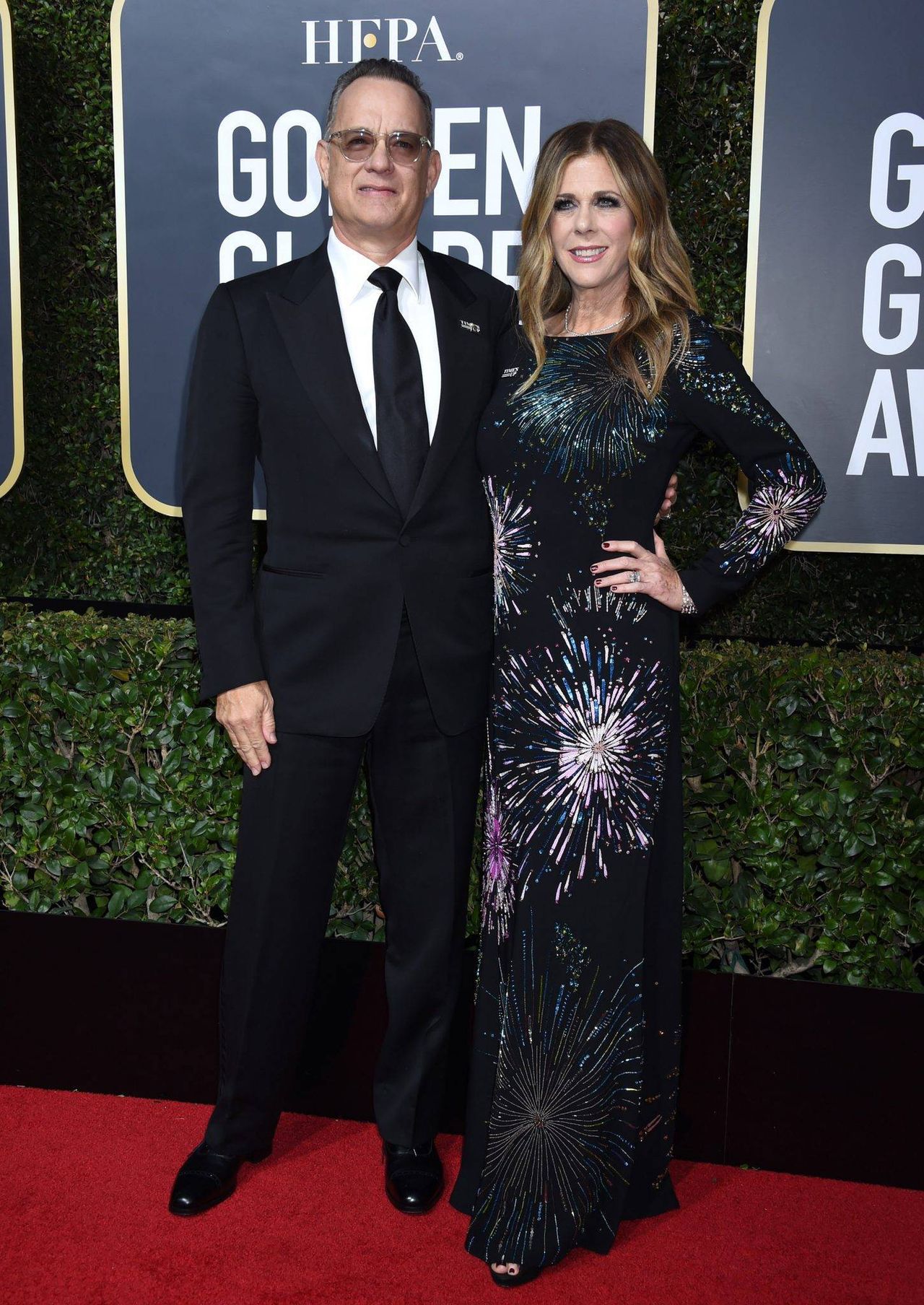 Tom Hanks i Rita Wilson - Złote Globy 2018