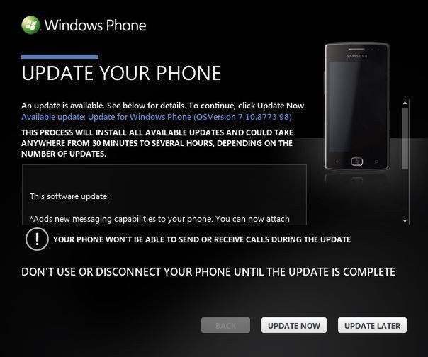 Samsung Omnia W otrzymał aktualizację Windows Phone Tango