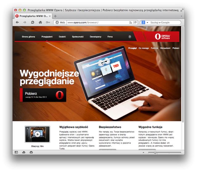 Opera zmienia silnik na WebKit!