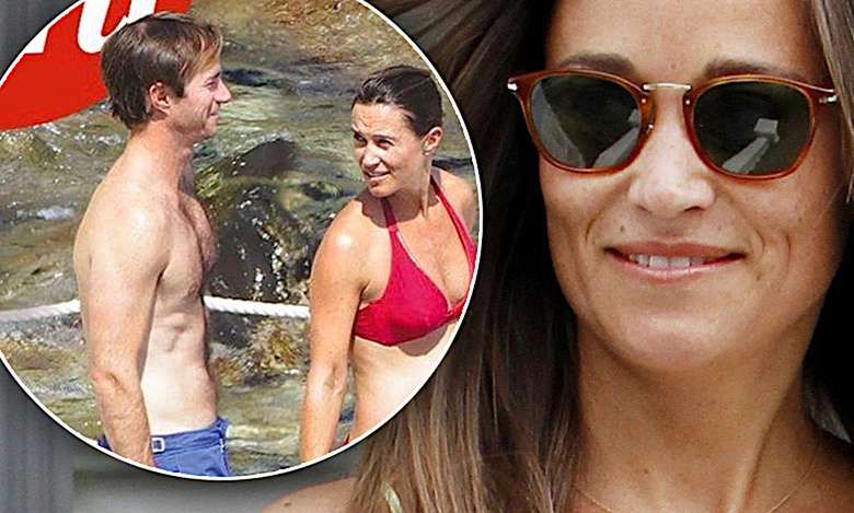 Pippa Middleton w samym bikini i z ogromnym ciążowym brzuchem paraduje po plaży! Niesamowity widok!