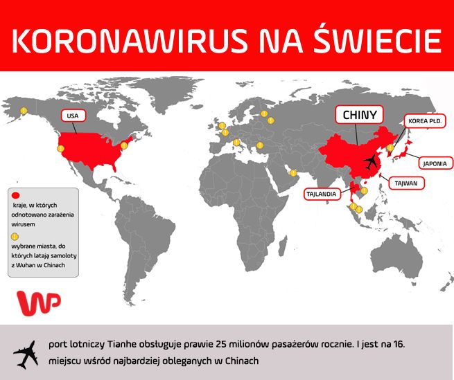 Chiński wirus ma otwartą drogę do sporej części świata 