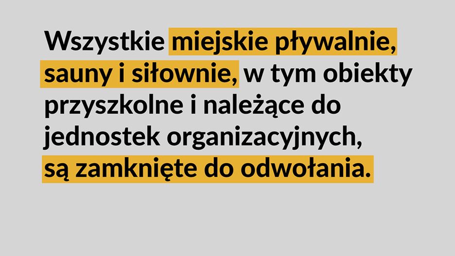 Warszawa. Zamknięte będą pływalnie, sauny i siłownie.