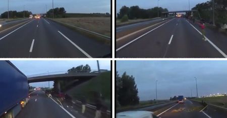 Francja: polski kierowca tira filmuje atak imigrantów na ciężarówki