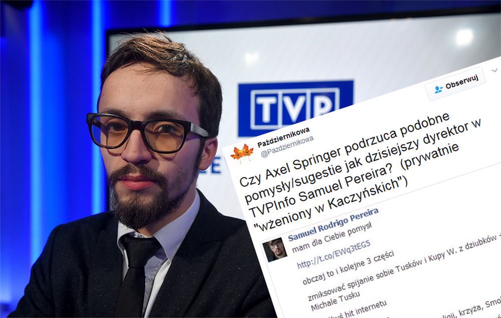 Internauci uderzają w Samuela Pereirę z TVP. Podpowiadał blogerowi jak oczernić Donalda Tuska
