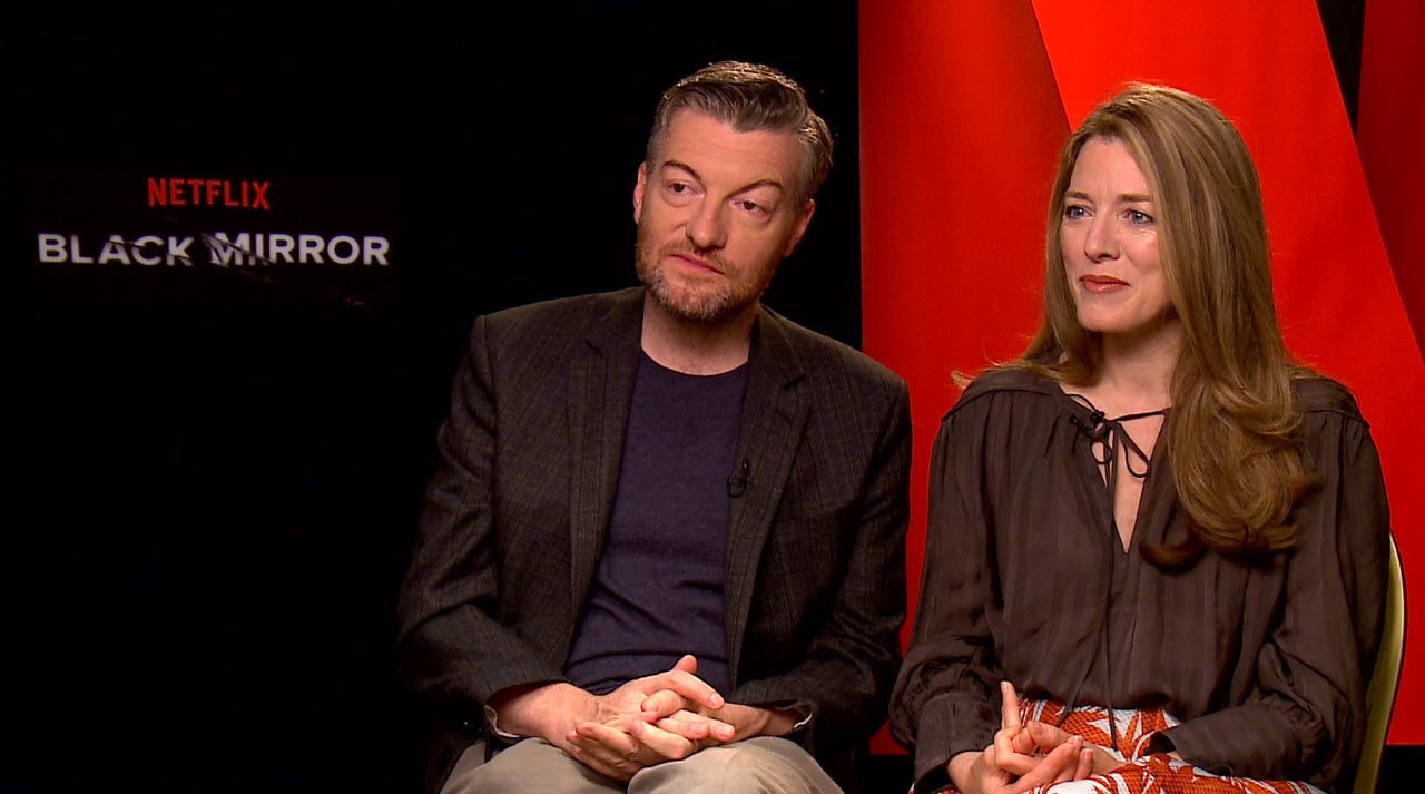 Charlie Brooker i Annabel Jones 