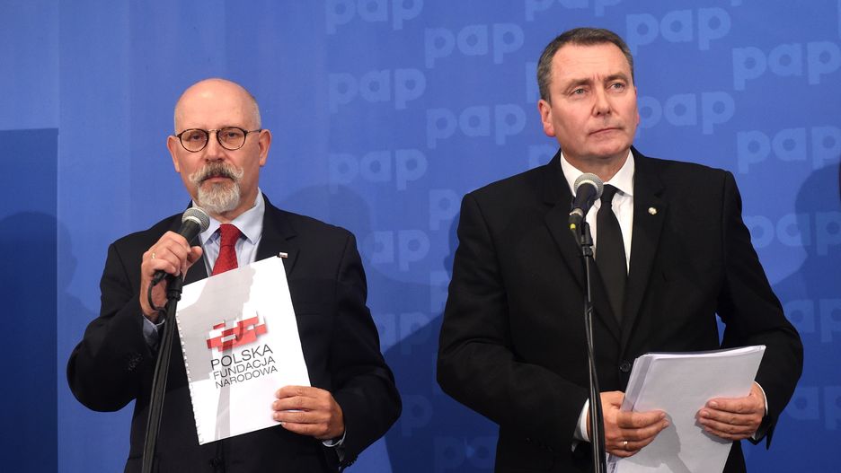 Prezes zarządu PFN Cezary Jurkiewicz oraz członek zarządu Maciej Świrski