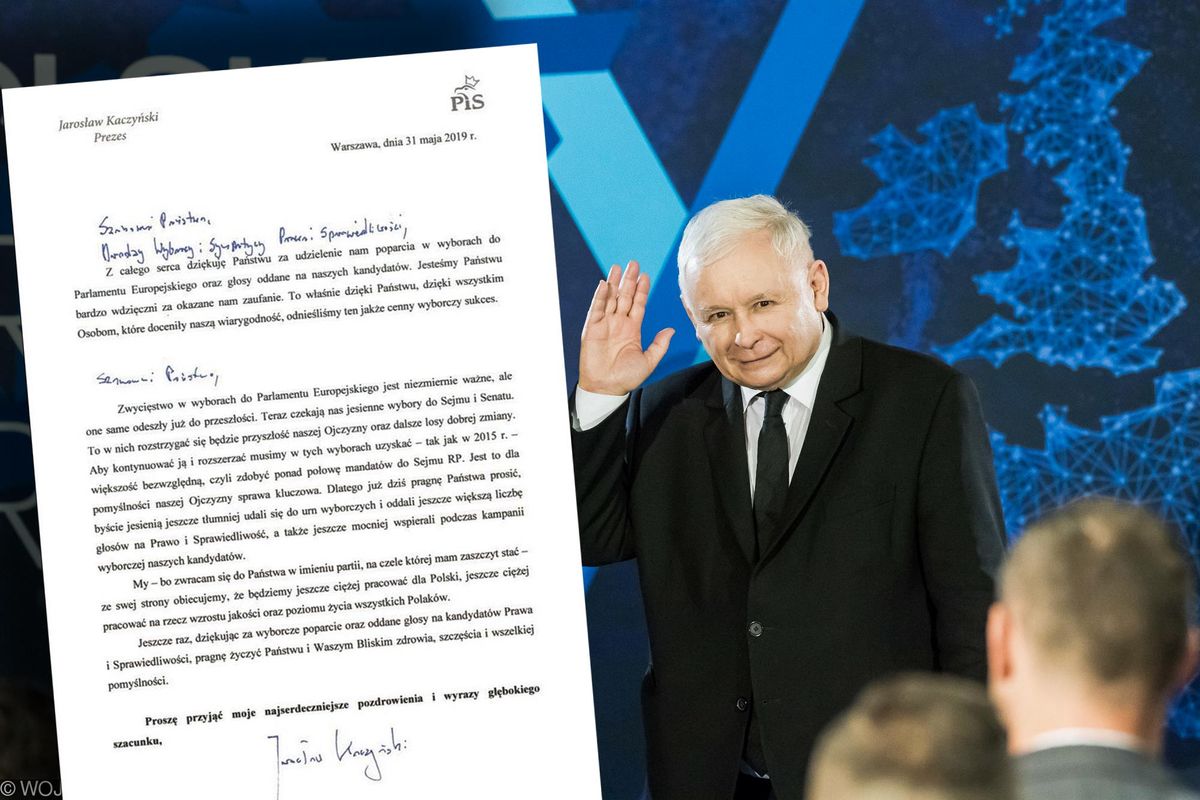 List Kaczyńskiego do Polaków. Ma prośbę