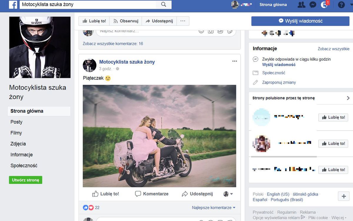 Nie możesz znaleźć żony – zostań motocyklistą. Grupa na Facebooku łączy w pary