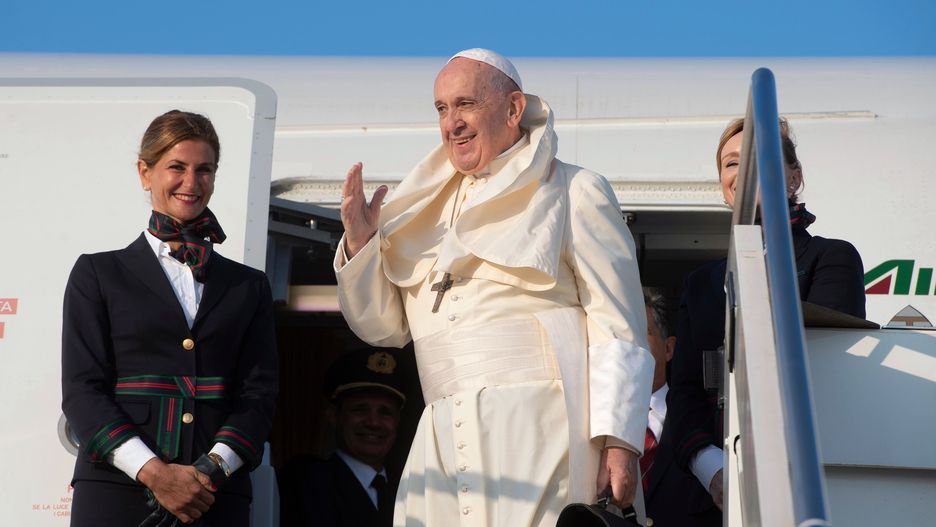 Papież Franciszek przed odlotem do Mozambiku
