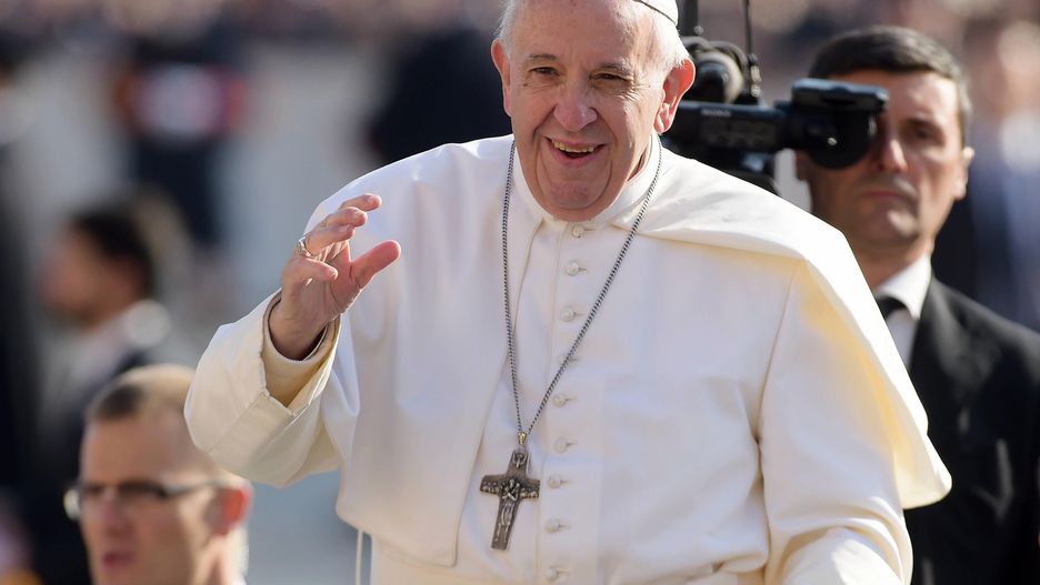 Papież Franciszek podczas audiencji w Watykanie