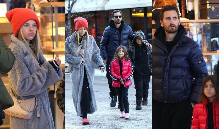 Scott Disick i Sofia Richie buszują po sklepach w Aspen z 10-letnim Masonem i 7-letnią Penelope