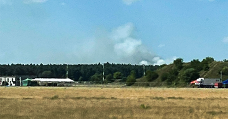 Pożar w okolicy pilskiego lotniska