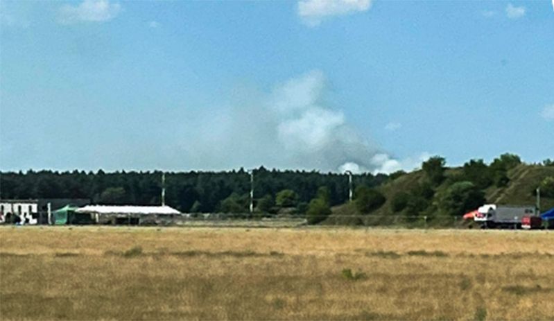 Pożar w okolicy pilskiego lotniska