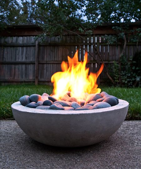 Modern Concrete Fire Pit