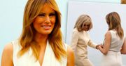 Melania Trump w sukience Gucci podczas wizyty we Francji. Brigitte Macron nie miała przy niej szans
